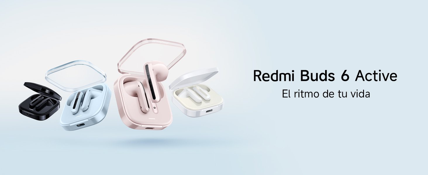 XIAOMI Redmi Buds 6 Active - Auriculares inalámbricos, cancelación de Ruido, Ligeros, hasta 36 Horas de autonomía, Bluetooth 5.4, Negro (Versión ES) - Imagen 3
