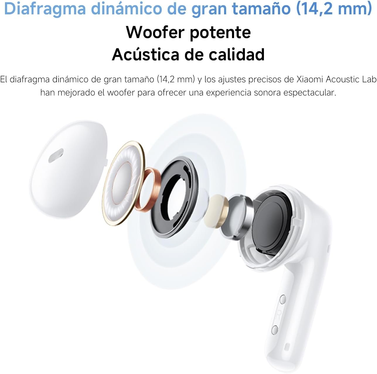 XIAOMI Redmi Buds 6 Active - Auriculares inalámbricos, cancelación de Ruido, Ligeros, hasta 36 Horas de autonomía, Bluetooth 5.4, Negro (Versión ES) - Imagen 8