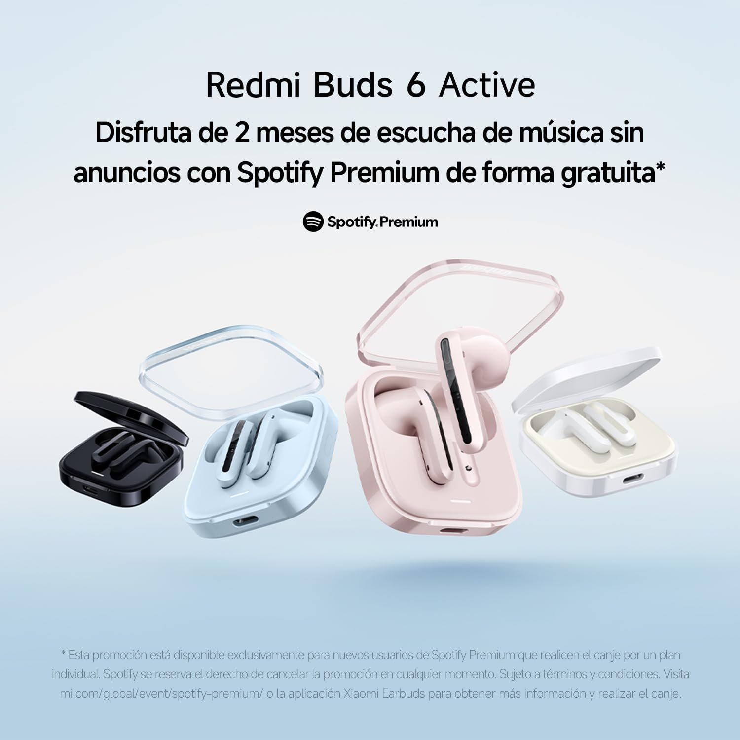XIAOMI Redmi Buds 6 Active - Auriculares inalámbricos, cancelación de Ruido, Ligeros, hasta 36 Horas de autonomía, Bluetooth 5.4, Negro (Versión ES) - Imagen 9