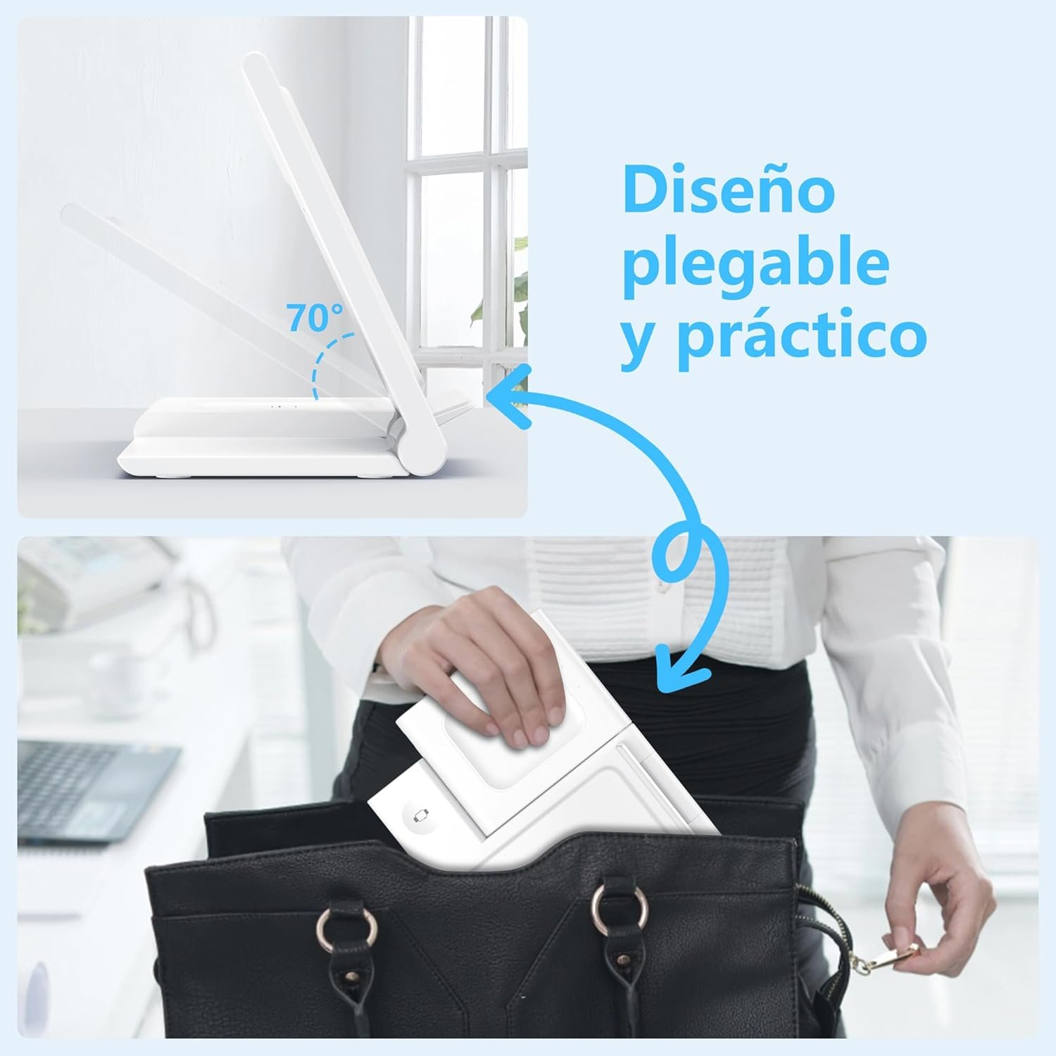 Cargador Inalámbrico 3 en 1, Wireless Charger Rápido Soporte De Carga Inalámbrico - Imagen 6